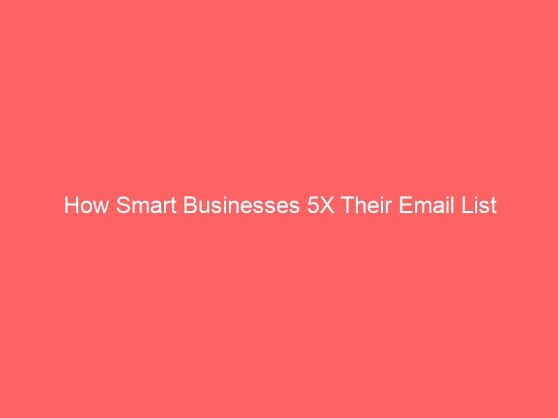 How Smart Businesses 5X Their Email List