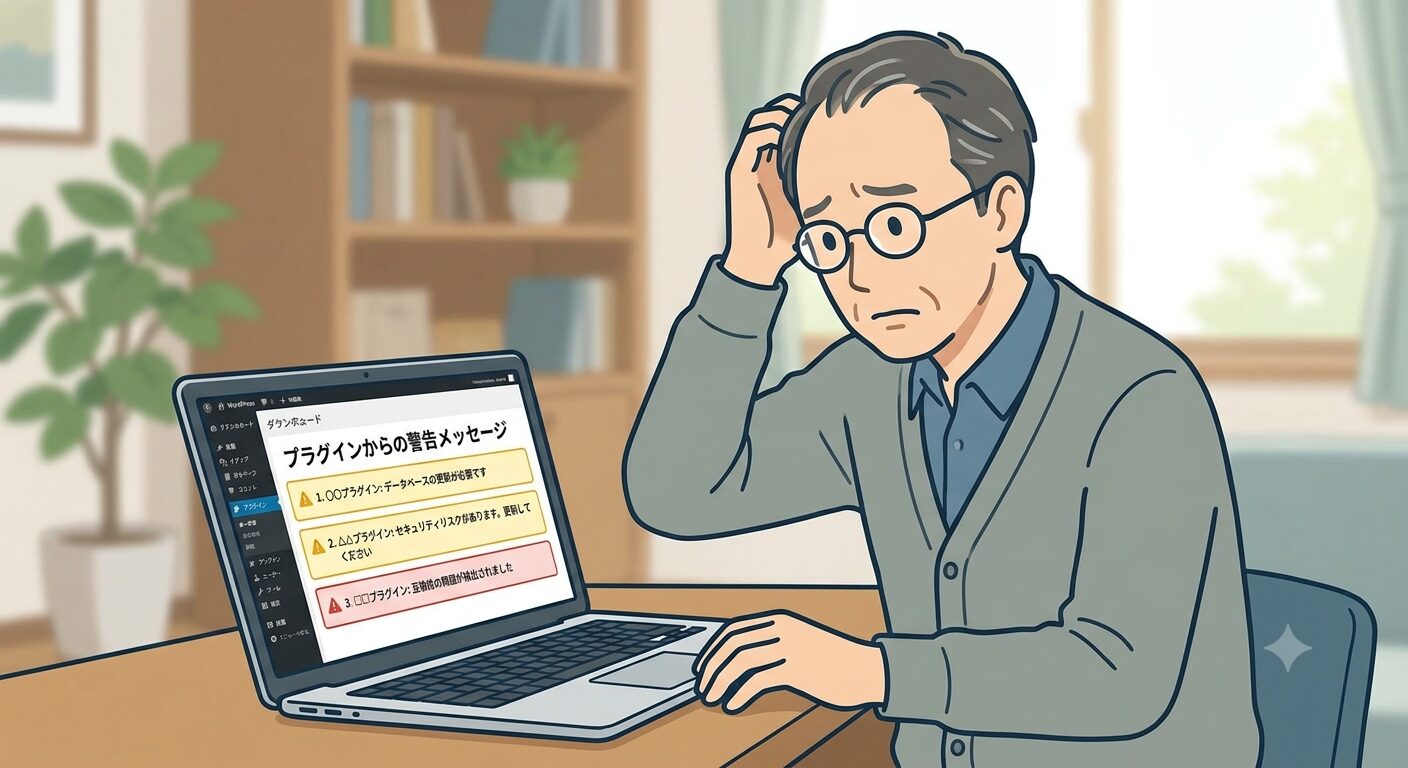 WordPress管理画面の警告メッセージにどう対応すべきか