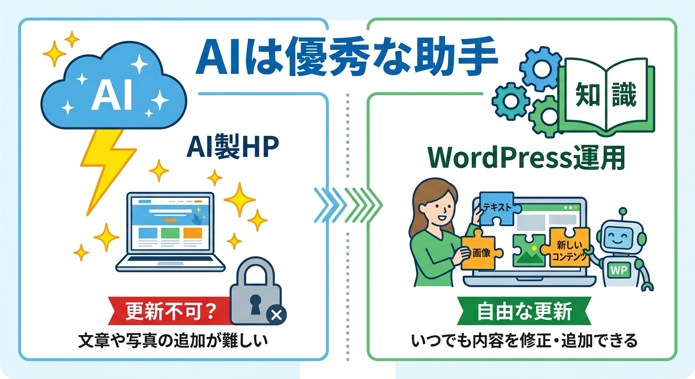 生成AIに任せればホームページは簡単に作れる…ホント？